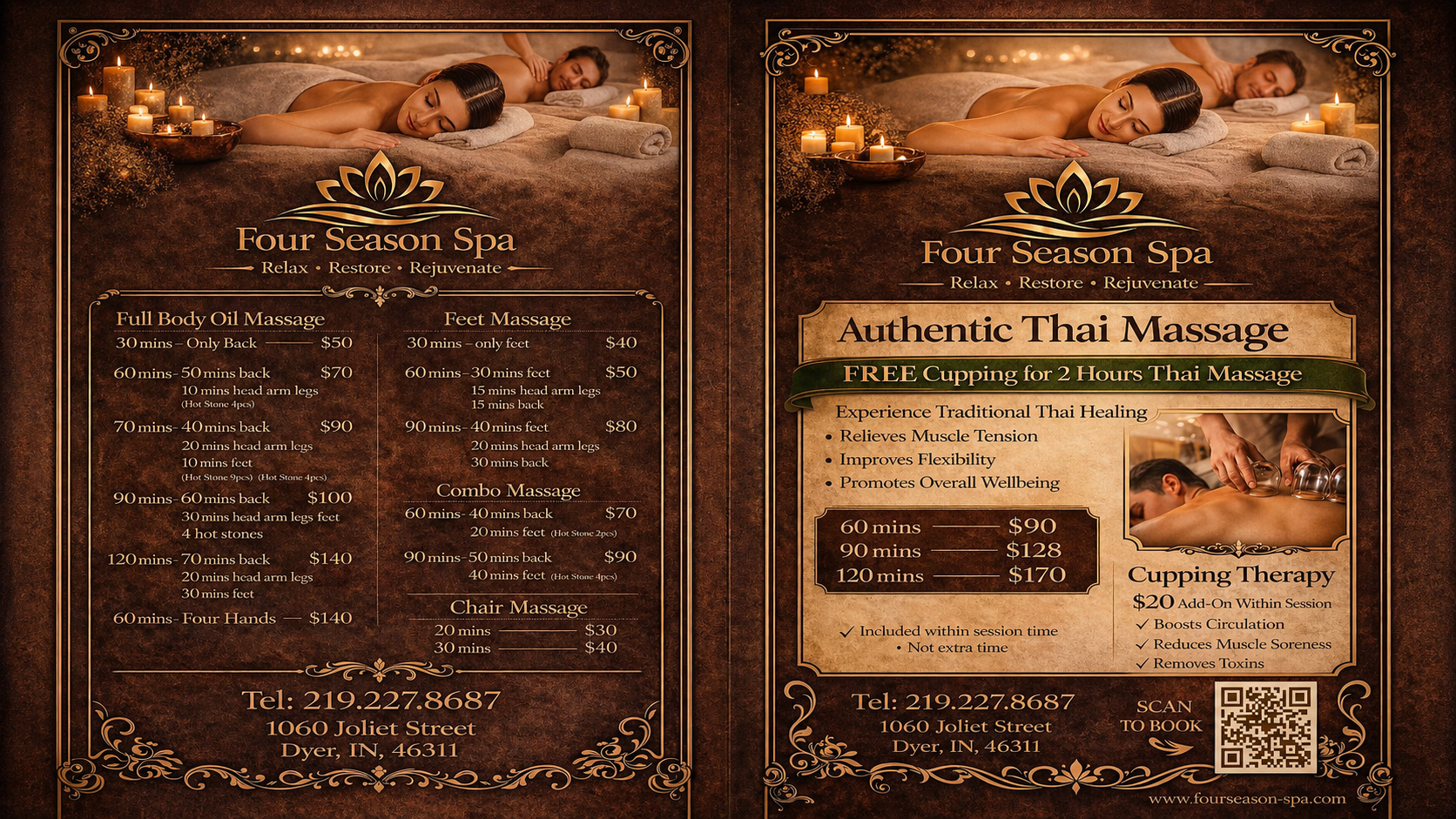 Full Menu and Pricing